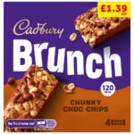 Cadbury Brunch Bar Chocolate Chip Cereal Bars 4 Pack 112g - Image 2