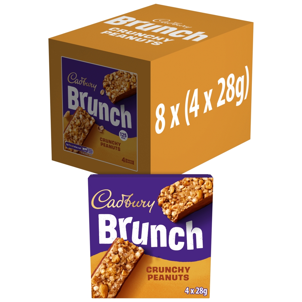 319296_1.jpg Cadbury Brunch Oats Peanut Chocolate Cereal Bars 4 Pack Multipack 112g - Image 1