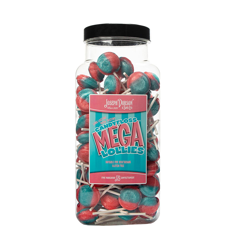 38176_aa.jpg Dobsons Candyfloss Mega Lollies Jar - Image 1