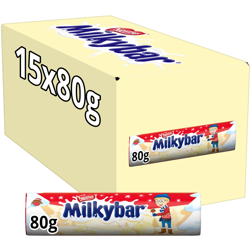 38706_milkybar_button_giant_tube_a24_.jpg Milkybar Buttons White Chocolate Giant Tube 80g - Image 1