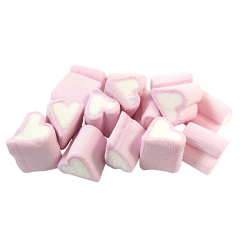 39366-01_1.jpg Kingsway Pink & White Mini Heart Mallows 1kg - Image 1