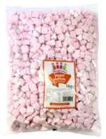 Kingsway Pink & White Mini Heart Mallows 1kg - Image 2