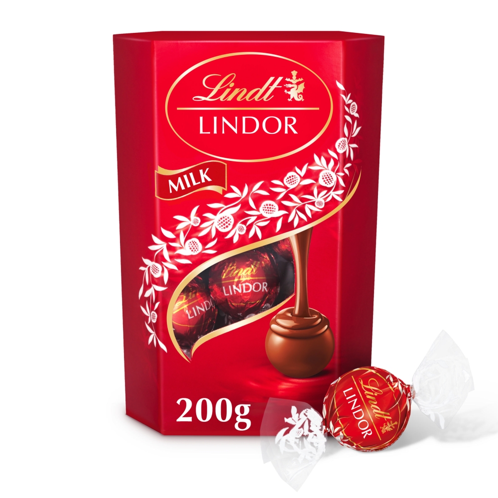 Lindt Lindor Milk Chocolate Truffles Box 200g - Image 1