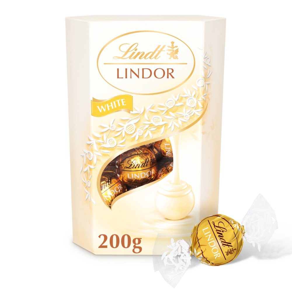 Lindt Lindor White Chocolate Truffles Box 200g - Image 1