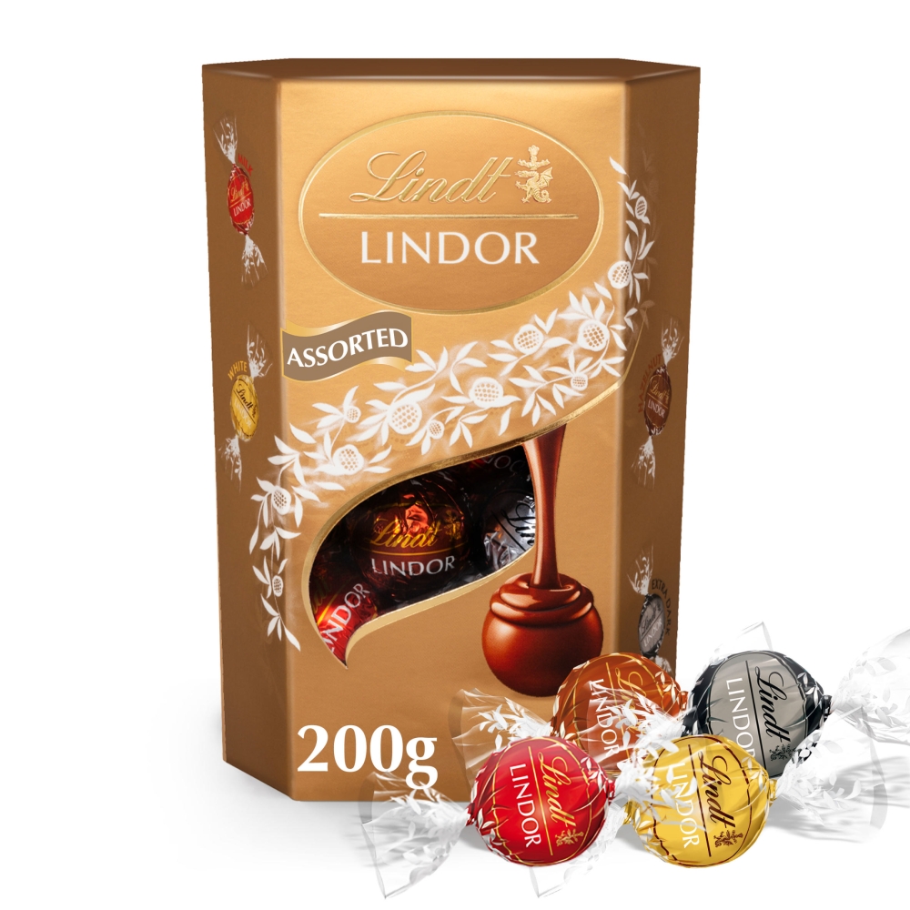 Lindt Lindor Assorted Chocolate Truffles Box 200g - Image 1
