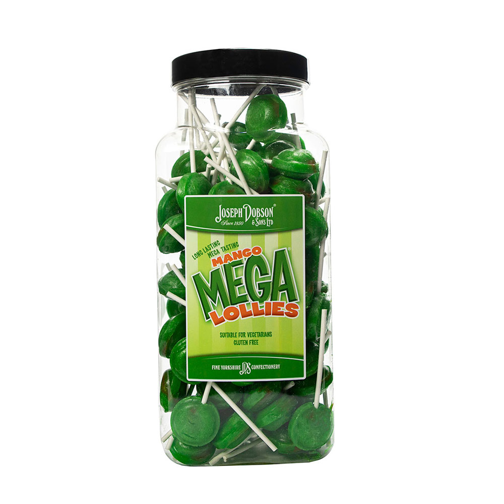 74916_a.jpg Dobsons Mango Mega Lollies Jar 1.9kg - Image 1