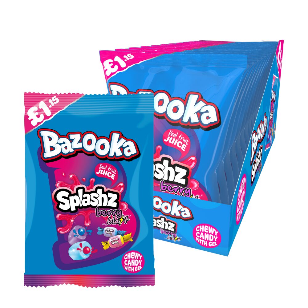 bazooka_splashz_berry_1.15_pmp_120g_a_.jpg Bazooka Splashz Berry Blast Bag 120g - Image 1