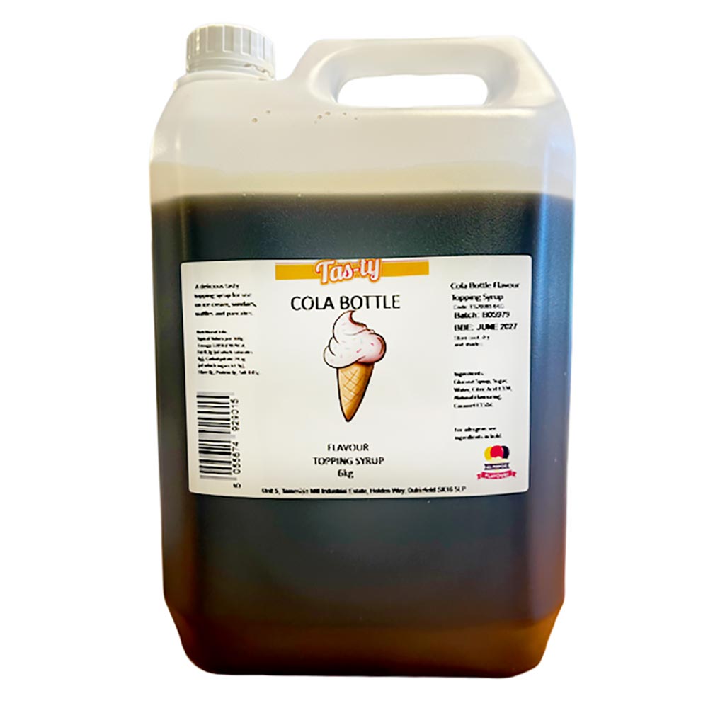 cola-bottle-6kg_edited.jpg Tas-ty Cola Flavour Topping Syrup Bottle 6kg - Image 1
