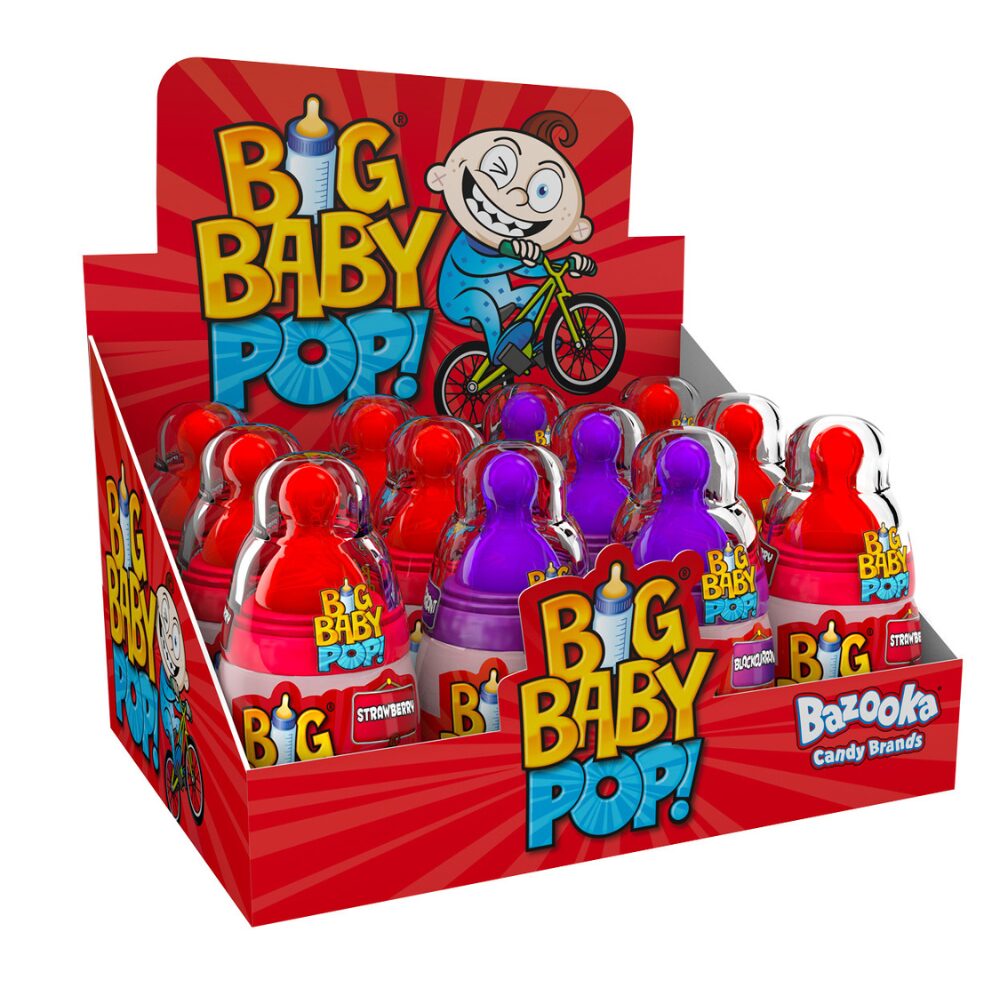 for_316875_big_baby_pop_strawberry_blackcurra_a_.jpg Bazooka Big Baby Pop Strawberry & Blackcurrant 32g - Image 1