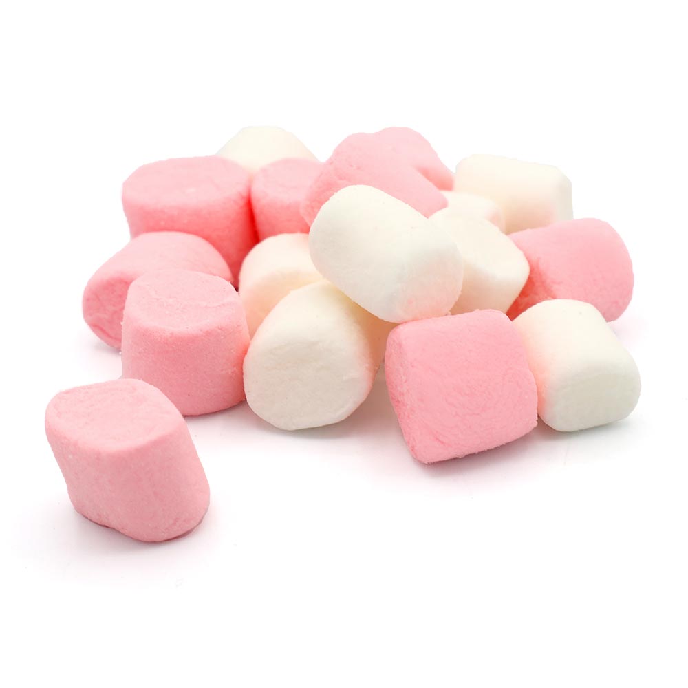 sweetzone_pink_white_mini_mallows_bag_1kg_a.jpg Sweetzone Pink & White Mini Mallows Bag 1kg - Image 1